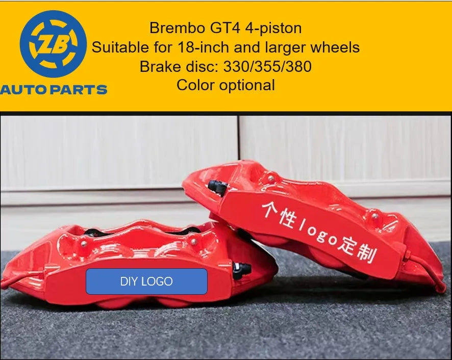 BMW Front Caliper – Brembo GT4 Style – Red – 4-Piston