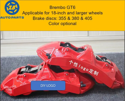BMW Front Caliper – Brembo GT6 Style – Red – 6-Piston
